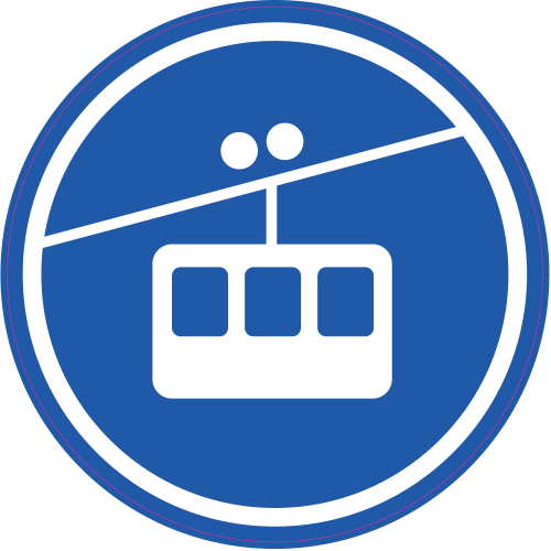 Autocollant Panneau Obligation Téléphérique