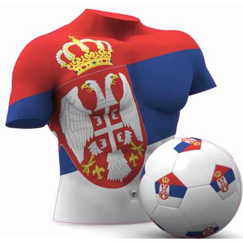 Autocollant Foot Serbie
