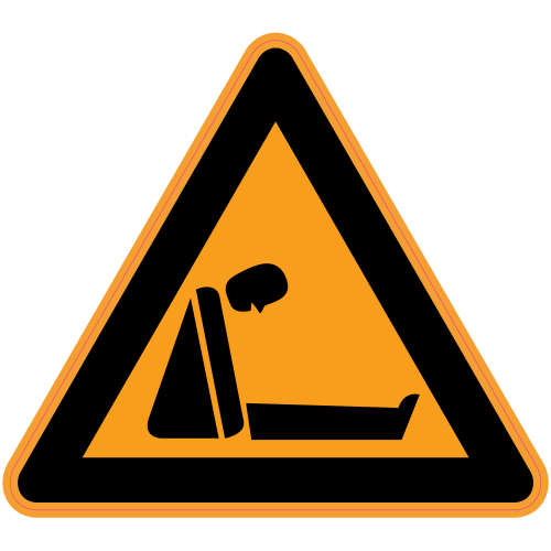 Autocollant Panneau Danger Risque D'asphyxie