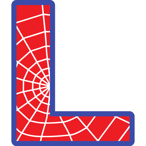Sticker Lettrage Spider Man L