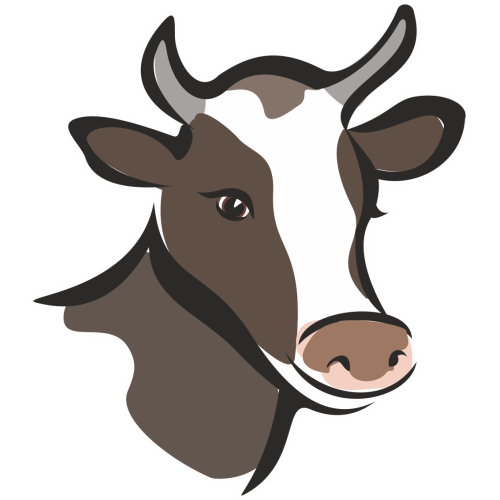 Autocollant Logo Animaux Ferme Vache