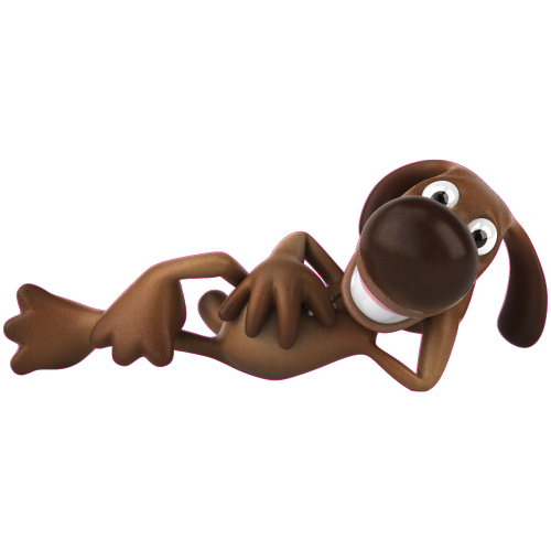 Autocollant Chien Rigolo