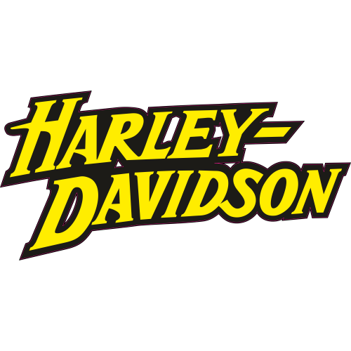 Autocollant Harley Davidson Logo Jaune
