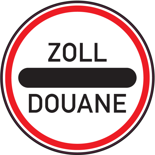Autocollant Panneau Douanes