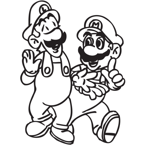 Sticker Mario Luigi