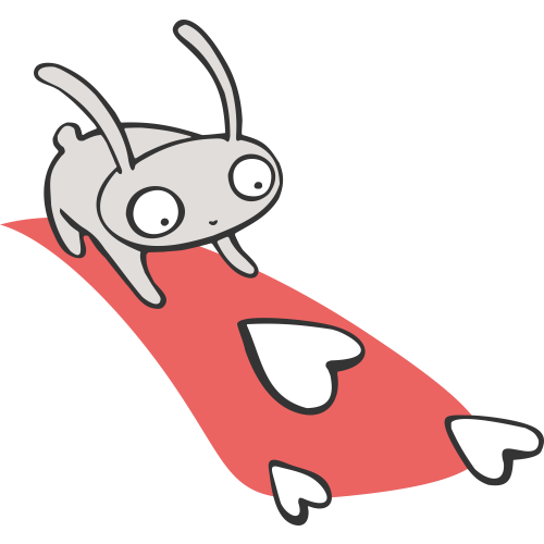 Autocollant Bd 3 Lapin Coeur