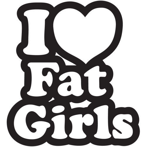 Sticker Jdm I Love Fat Girls
