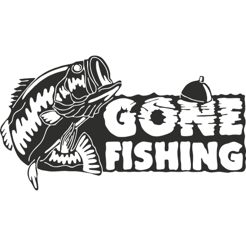 Sticker Gone Fishing