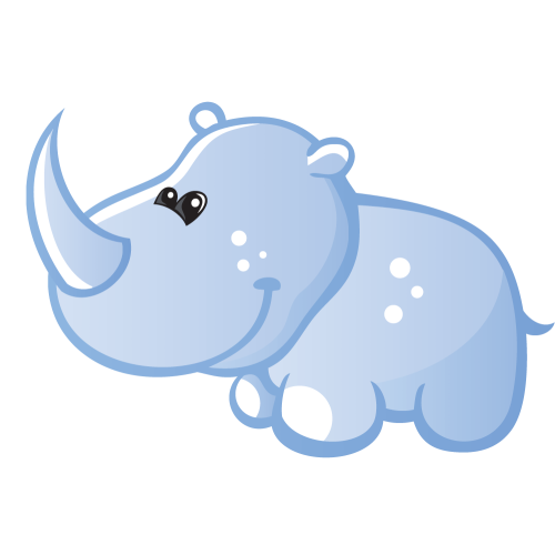 Autocollant Rhinoceros 2 Pour Enfants