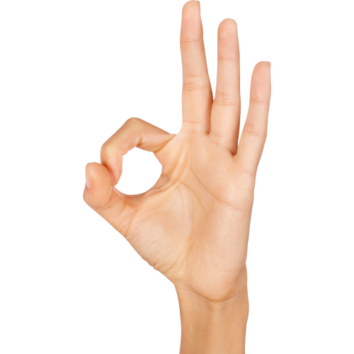 Autocollant Personne Signe Main 5