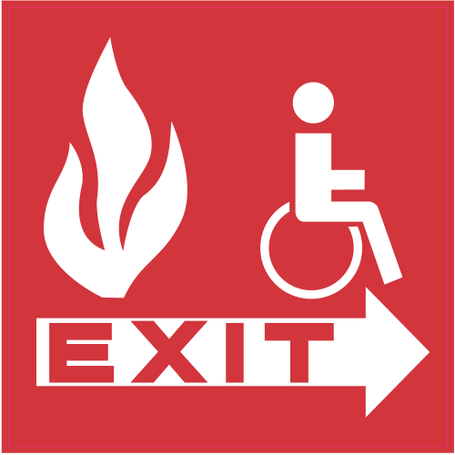 Autocollant Panneau Indication Incendie Sortie De Secours Exit