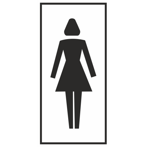 Autocollant Information Wc Femmes