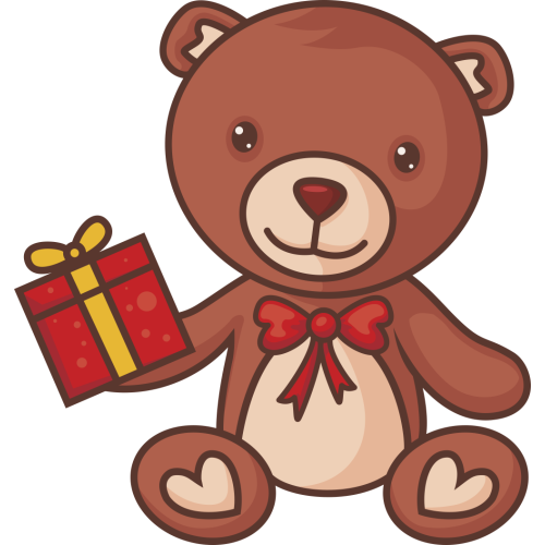 Autocollant Ours En Peluche Mignon