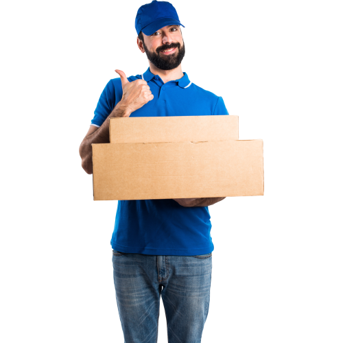 Autocollant Personne Livreur Cartons