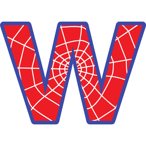 Sticker Lettrage Spider Man W