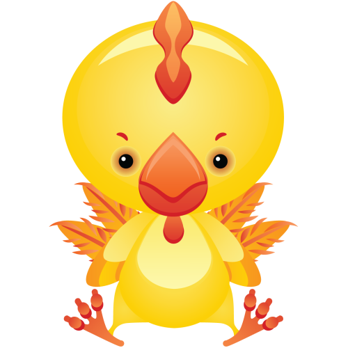 Autocollant Poussin Pour Enfants