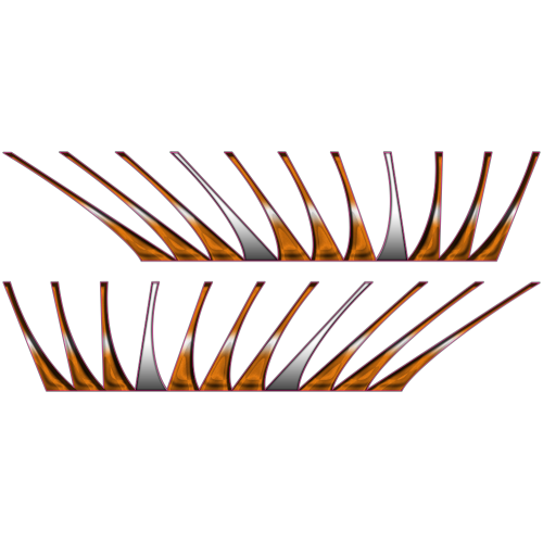 Autocollant Cils Orange