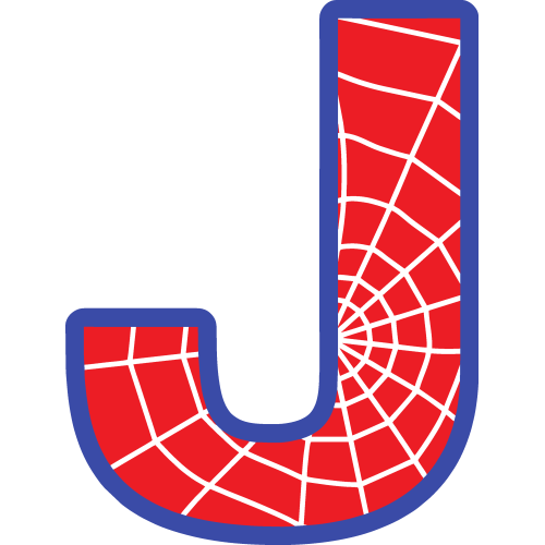 Sticker Lettrage Spider Man J