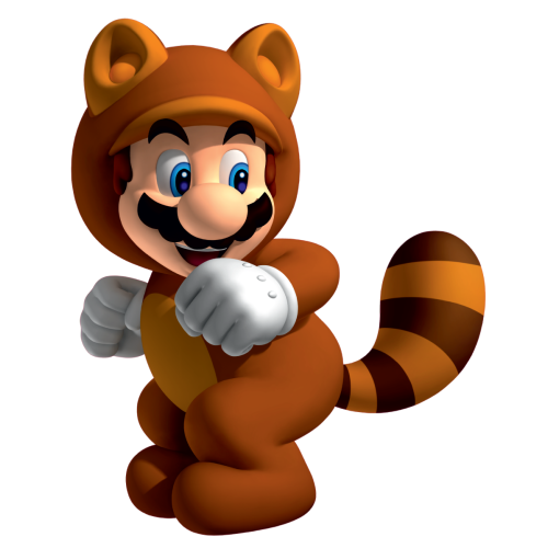 Autocollant Mario Tanooki