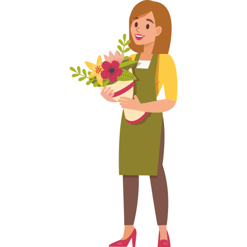 Autocollant Métier Nature Fleuriste