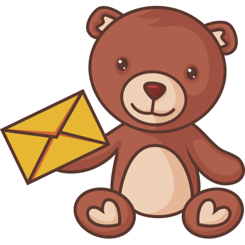 Autocollant Ours En Peluche Mignon