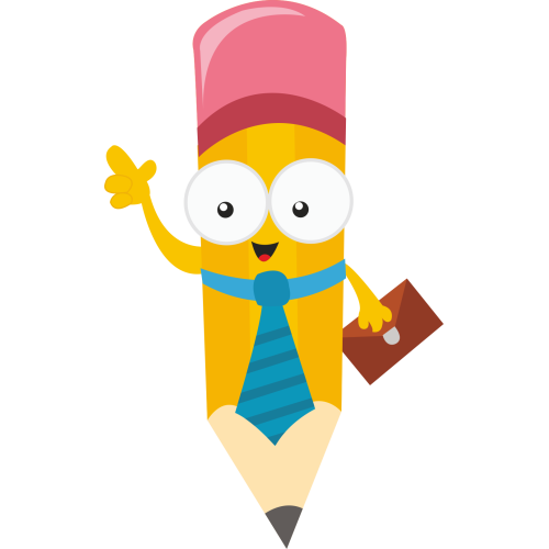 Autocollant Logo Crayon Mascotte 5