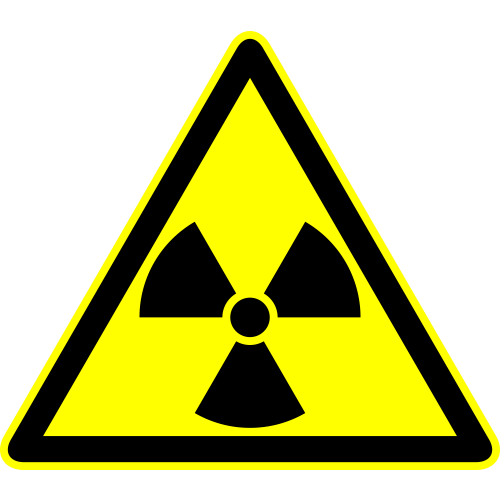 Autocollant Panneau Danger Radiation 1
