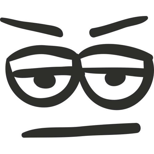 Sticker Smiley Contrarié