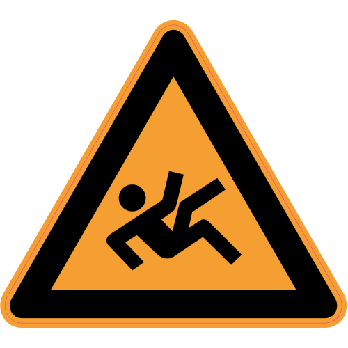 Autocollant Panneau Danger Risque De Chute
