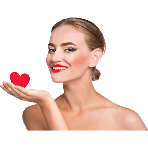 Autocollant Personne Femme Coeur Beauté 1