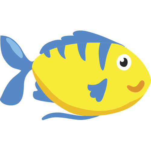 Autocollant Poisson Jaune