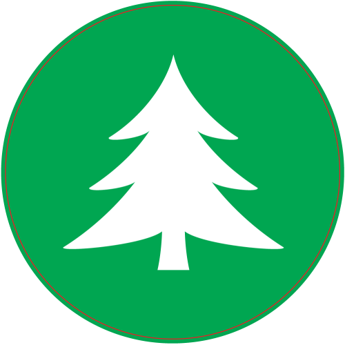 Autocollant Panneau Vert Sapin
