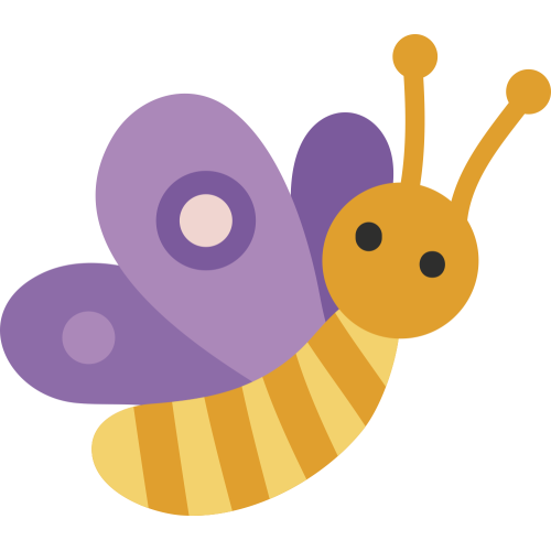 Autocollant Papillon Violet Enfant