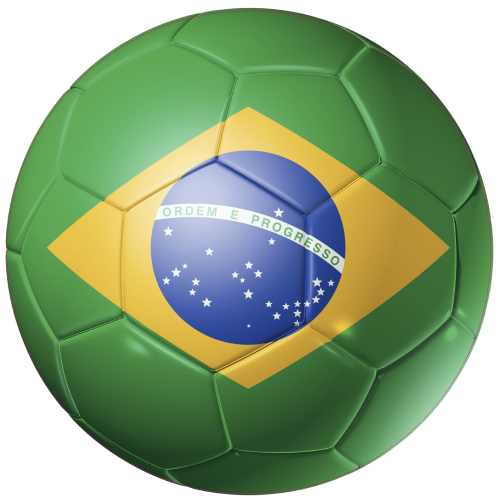 Autocollant Ballon Foot Bresil