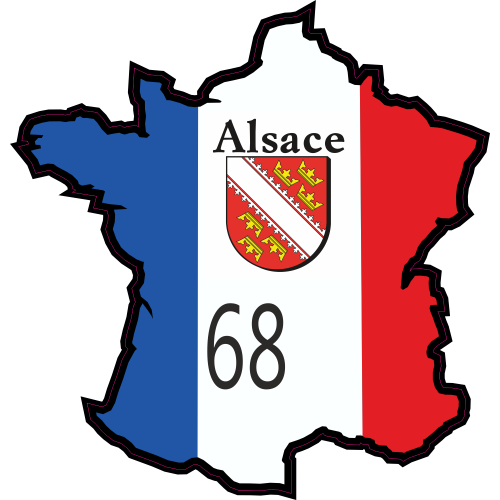 Autocollant  Haut-rhin ( Alsace )
