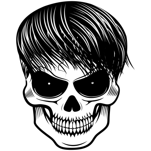 Autocollant Tête De Mort Effrayante