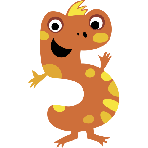 Autocollant Numéro Monstre Enfant