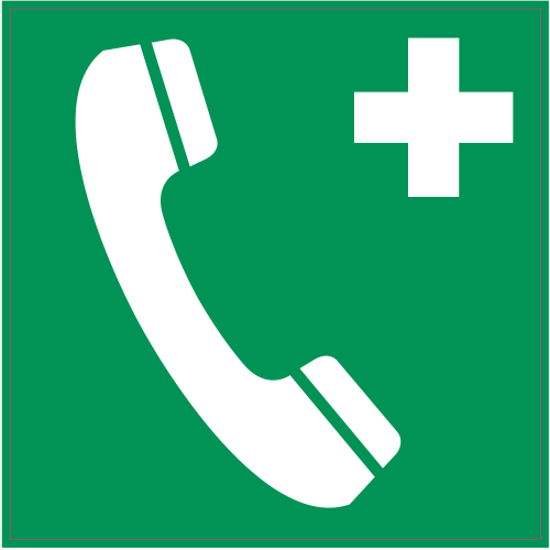 Autocollant Panneau Indication Téléphone