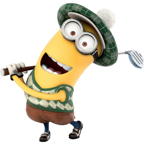 Autocollant Minion Golf