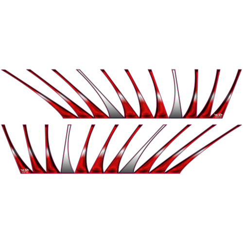 Autocollant Cils Rouge