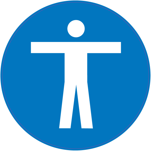 Autocollant Panneau Obligation De S'arrêter