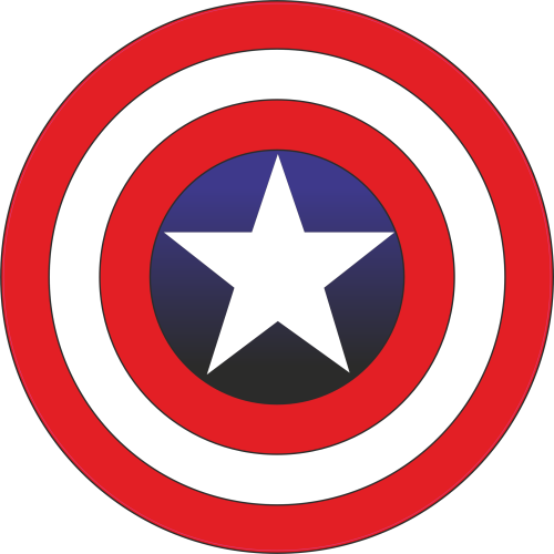 Autocollant Bouclier Captain America