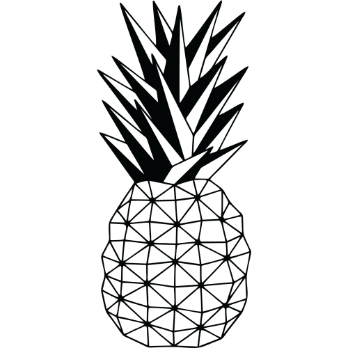 Sticker Ananas Design Geometrie