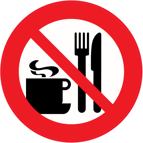 Autocollant Panneau Interdiction De Manger Ou Boire
