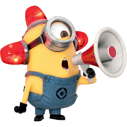 Autocollant Minions Magaphone