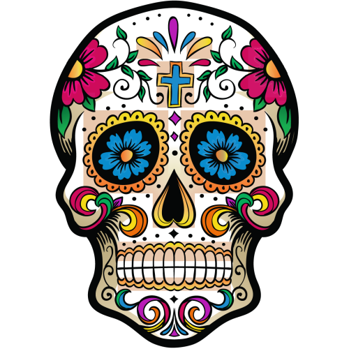 Autocollant Calavera - Tete De Mort Mexicaine