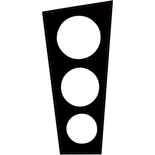 Autocollant Panneau Bomb Feu Tricolore