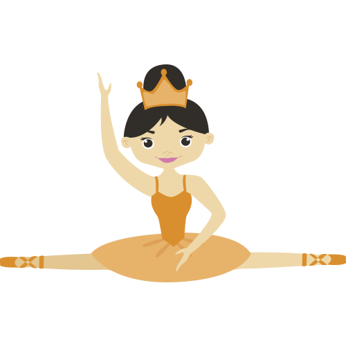 Autocollant Femme Ballerine Enfant