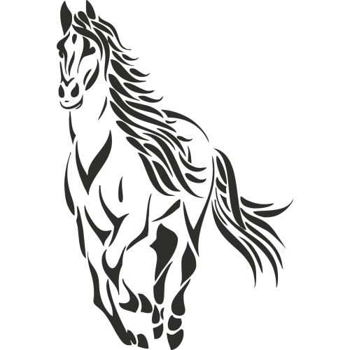 Sticker Cheval Course