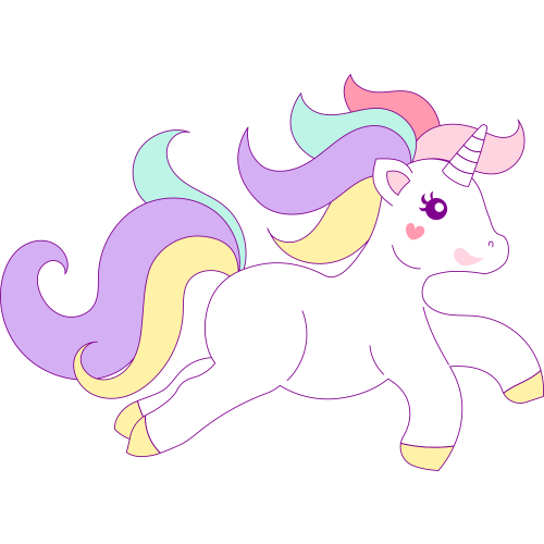 Autocollant Cheval Licorne